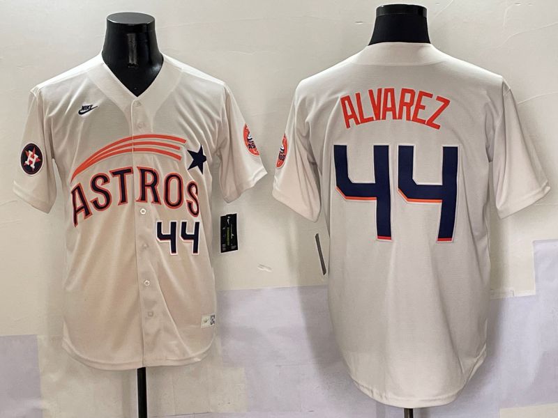 Men Houston Astros #44 Alvarez Cream Five generations Joint Name 2025 Nike MLB Jersey style 5